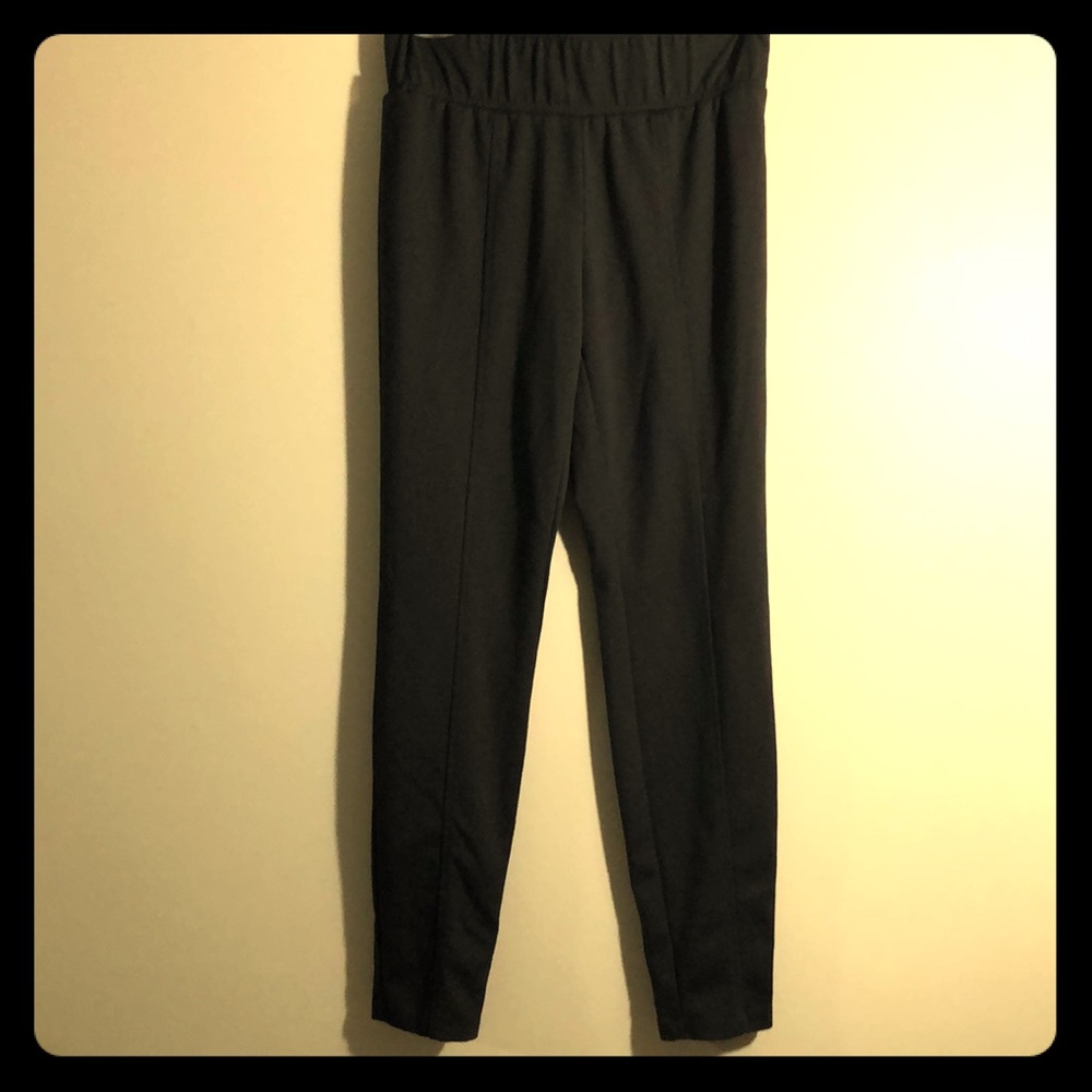 NY & COMPANY POINTE KNIT CHOCOLATE BROWN LEGGINGS